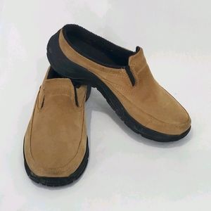 L.L. Bean | Comfort Mocs Suede Slide Tan 6.5